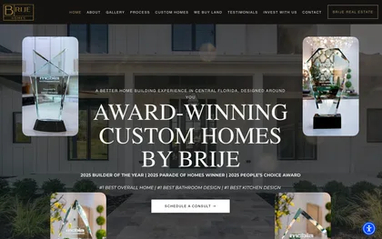 The Brije Homes home page