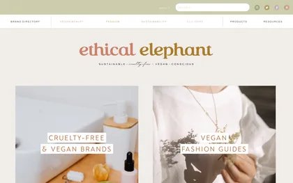 The Ethical Elephant home page
